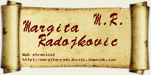 Margita Radojković vizit kartica